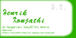 henrik komjathi business card